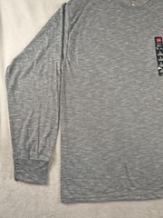 Hanes Ultimate X-Temp Mens Long Sleeve T-Shirt Slate Heather Performance New