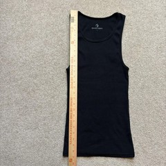 EKKOVISION Tank Top Shirt Mens Large Black Ribbed Stretch Cotton Gym Fitness