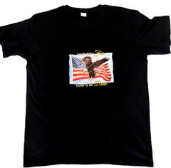 “LAND OF THE FREE, HOME OF THE BRAVE” ~(100% COTTON T-SHIRT / L)~ *UNISEX / NEW*