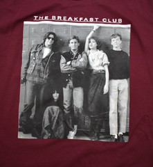 The Breakfast Club Classic Movie Poster Graphic Maroon Adult Shirt New Large