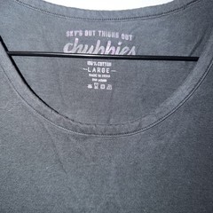 Chubbies Tank Top Men’s Large Black Retro Sailboat Graphic Pocket Sleeveless