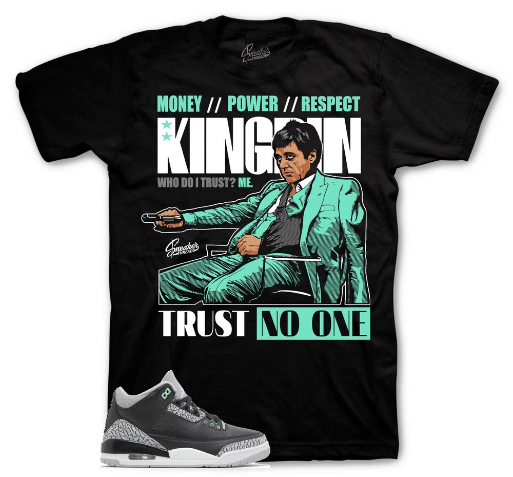 Sneaker Tees To Match Jordan 3 Green Glow Shoes – Trust issues Shirt