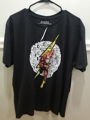 JUSTICE LEAGUE DC COMICS THE FLASH NAMES MEN’S T-SHIRT SIZE XL NEW WITH TAGS