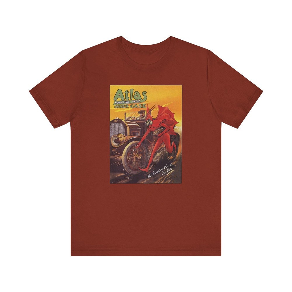 Vintage Ad Atlas Puncture Proof Inner Tubes Unisex Bella Canvas 3001 Tee