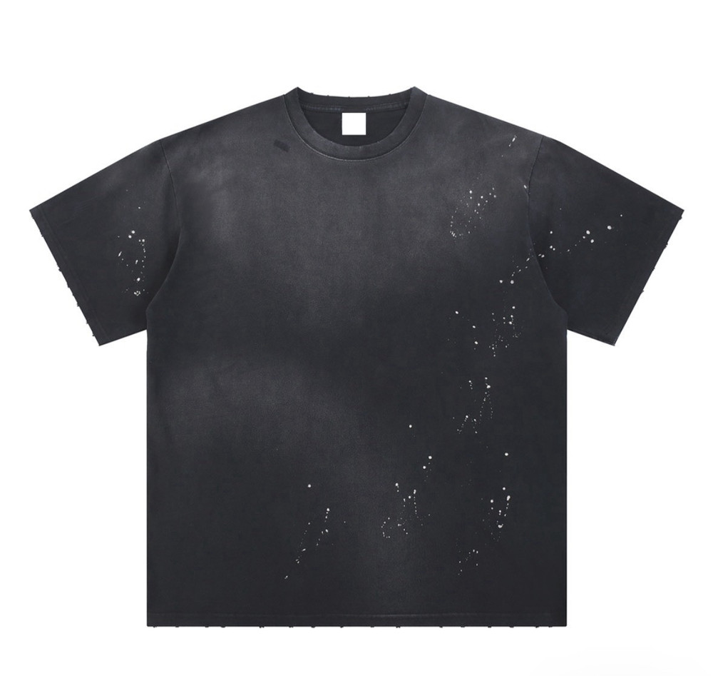 Men’s Black Solid Crew Neck Short Sleeve T-Shirt Regular Fit Size 2XL