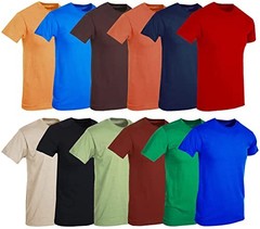 BILLIONHATS 4 Pack T-Shirts – Size 7X – Plus Size Men’s Solid Colors Cotton