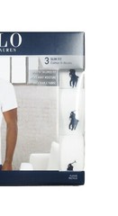 Polo Ralph Lauren Men’s White Slim Fit V-Neck 3 Pack T-Shirts