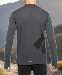 Adidas Terrex XPR LS Climacool Trail Running Shirt 2XL Carbon JL6343 New NWT $65