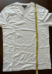 Express Men’s White Cotton Basic T Shirt V- Neck Short Sleeve Size S ST30