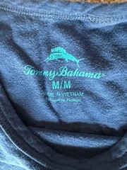 Tommy Bahama Men’s Solid Blue Crew Neck Pocket Logo Short Sleeve Tee M