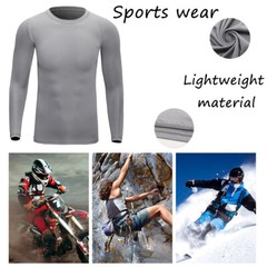 Athletic Long Sleeve Compression Shirts Men’s Dry Fit Sports Gym Shirts Workout