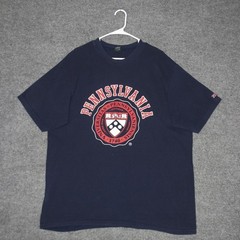Vintage MV Sport Pennsylvania UPenn T Shirt Mens XL Navy Blue Graphic Tee