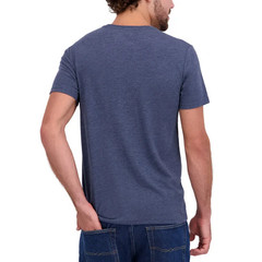 Lucky Brand Mens Small Graphic Print T-Shirt – Blue