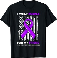 I Wear Purple For My Friend Pancreatic Cancer Awareness T-Shirt