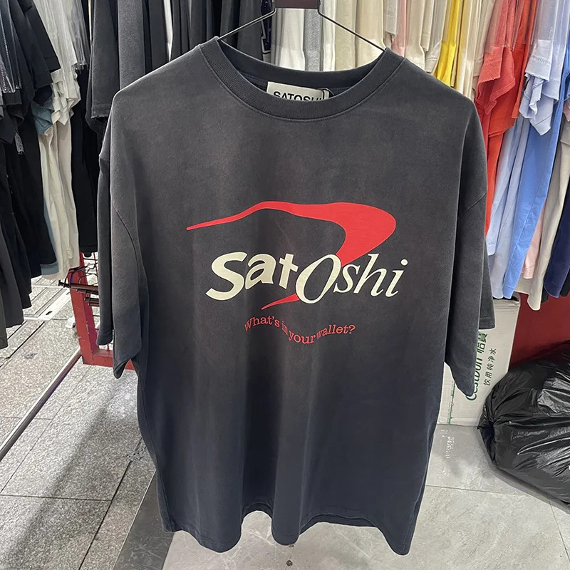 Satoshi Nakamoto “Bank of Satoshi” Tee Black Cotton Round Neck Short Sleeve Men