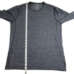 Mack Weldon Mens Medium Long Sleeve Crew Neck Shirt Heather Grey Performance