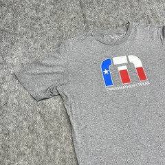 Travis Mathew Shirt Mens Large Gray Texas Flag Graphic Crewneck Tee Casual