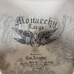 *RARE* Vintage Y2K Monarchy Chrome Style Affliction Embroidered AOP Tee Shirt