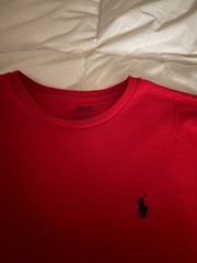 Polo Ralph Lauren Red Custom Slim Fit Crewneck Short Sleeve T-Shirt Mens Small