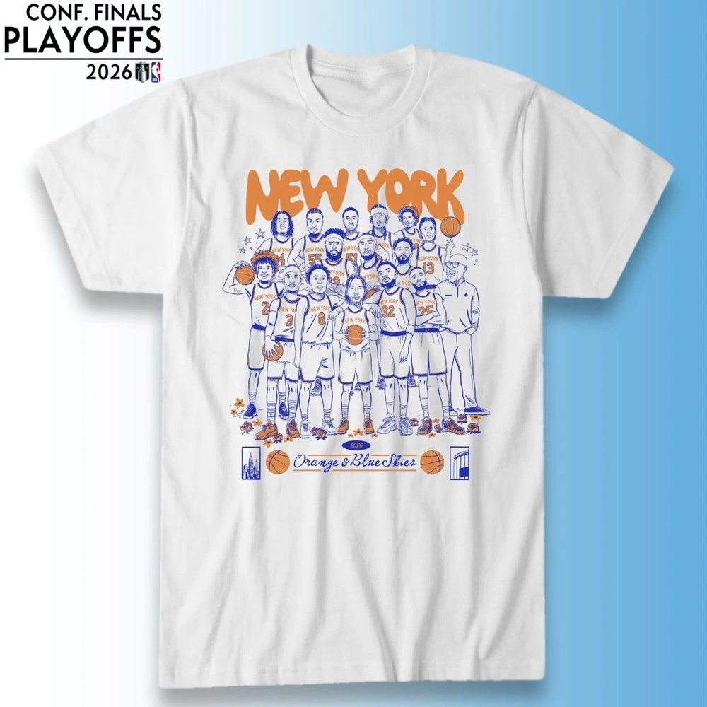 2026 Orange and Blue Skies Team Caricatures T-Shirt