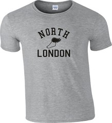 North London Retro Track T-Shirt – Running, College, Souvenir, Various Colours