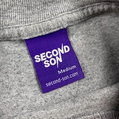 Second Son T-Shirt Men’s Medium Grey Short Sleeve Graphic Print Crew Neck