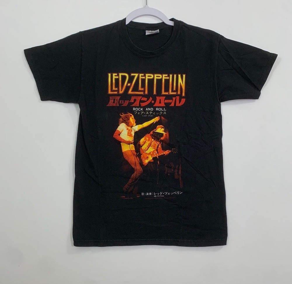 Early Y2K Led Zeppelin 4 Sticks Japanese Version Graphic Tee Adult Small Band T