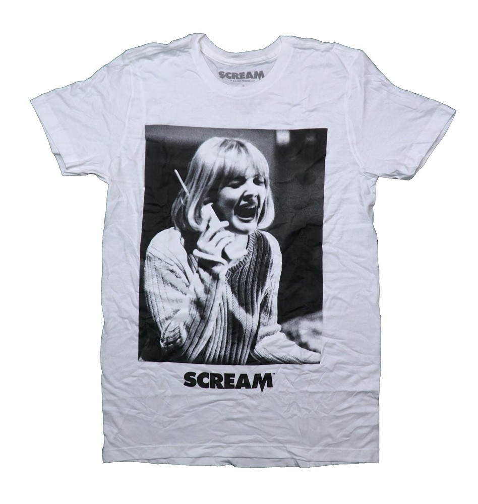 Scream New Adult T-Shirt – Casey Screaming Into Phone Image