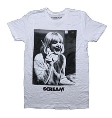 Scream New Adult T-Shirt – Casey Screaming Into Phone Image