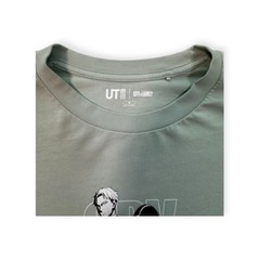 Uniqlo Grey Crew Neck Short Sleeve Cotton Men All Seasons T-Shirt L