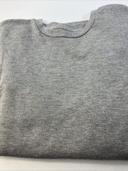 NWT Linea Uomo Gray Waffle Knit Thermal Crew Neck Size XL