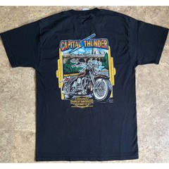 Harley-Davidson Capital Thunder Columbia SC T-Shirt Black 2001 Vintage Mens L