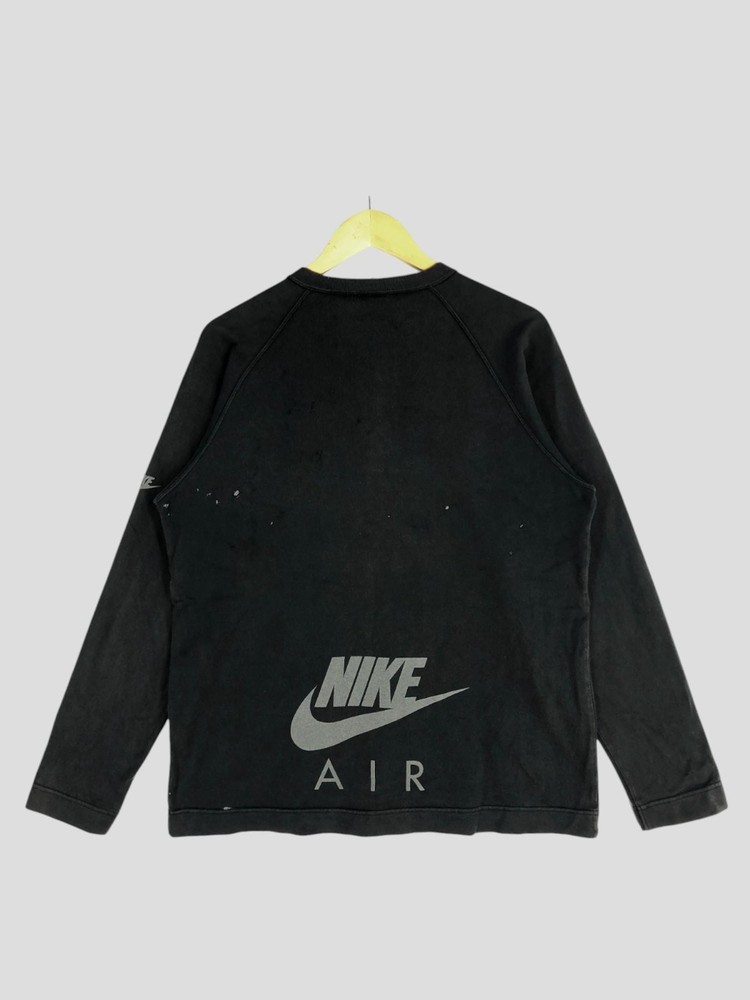 Vintage Y2K Nike Swoosh Half Button Long Sleeve T-Shirt Nike Air Tee Size L