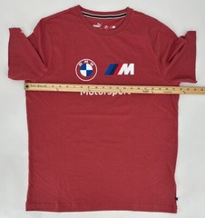 Puma T-Shirt Mens Large Red BMW MMS Motorsport ESS Logo Racing Tee Y2K 621314 10