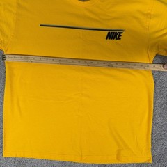Vtg Nike Shirt Mens XL Yellow Embroidered Spellout Y2K Sports Silver Tag 2003