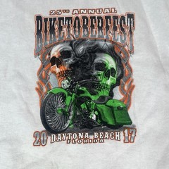 Skull Biker Shirt Mens XL Daytona Beach 2017 Motorcycle SUNA Biketoberfest Tee T