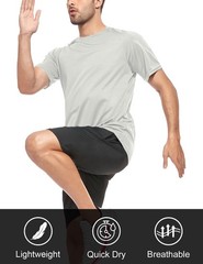 Men’s DryFit Workout Shirts 5Pack Active Athletic Tees for Gym & Running