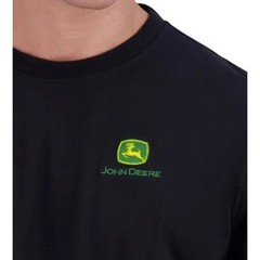NWT John Deere Mens Black Short Sleeve Embroidered Logo Graphic T-Shirt XL