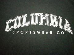 Columbia T-Shirt Men M Black Logo Crew Long Sleeve