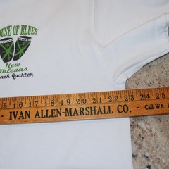 Vtg 90’s HOUSE OF BLUES New Orleans French Quarter XL White T Shirt Latin Drums