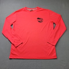 Spicy Tuna T-Shirt Size S Neon Orange Stay Salty Sea Beach Fishing Long Sleeve