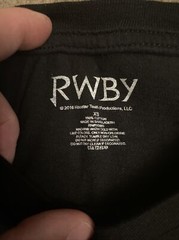 RWBY Anime 4 Elements Graphic Tshirt Unisex Black Sz X-Small