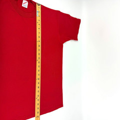 Vintage Blank T Shirt 1990s JERZEES Blank Red Cotton Polyester Blend Adult LARGE