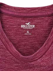 Hollister California 1999 Graphic Logo T-Shirt Mens XL Heather Burgundy