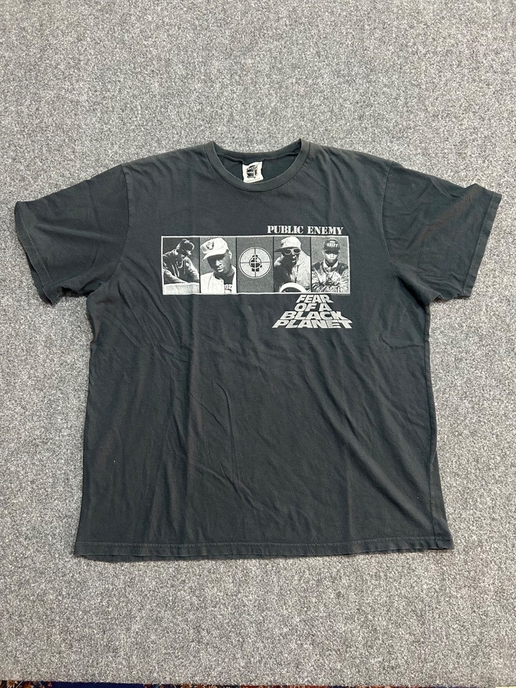Vintage 2005 Public Enemy Fear Of A Black Planet XL Black T Shirt Very Rare Rap