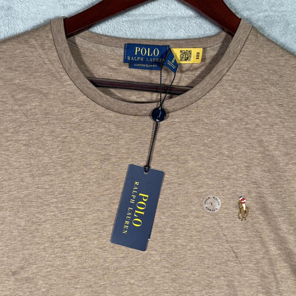 Polo Ralph Lauren Shirt Mens Large Custom Slim Fit L Classics Pony Tee Soft