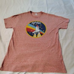NASA Shuttle Graphic T Shirt Unisex XL Space Retro Style Red Heather