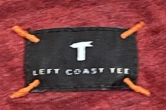 Left Coast Tee Shirt Men’s XL Red Heathered