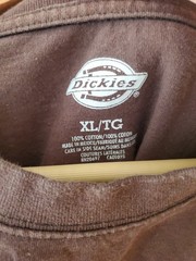 Dickies Performance Long Sleeve Pocket Brown Workwear Pullover Shirt Men’s XL