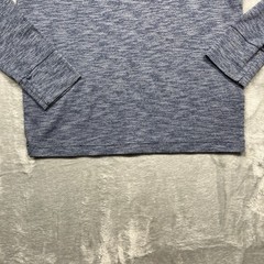 Hollister Crewneck Shirt Mens Blue Marled Long Sleeve Logo Knit Top XS